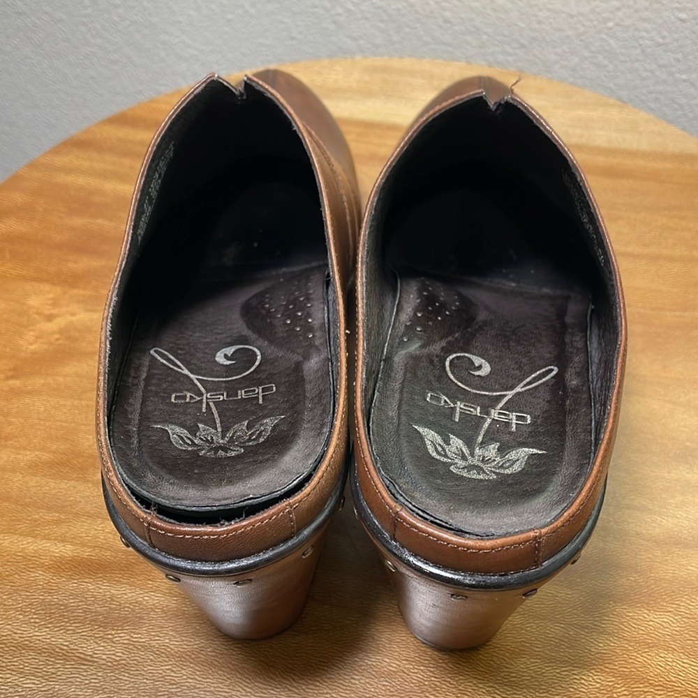 Women's Dansko Francine Leather Clog Brown Studded Slip On Size 40/9.5-10 - Picture 14 of 16